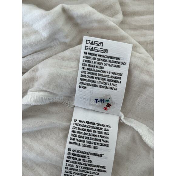 American Eagle Women’s Xl Linen striped Summer Top - Picture 8 of 8
